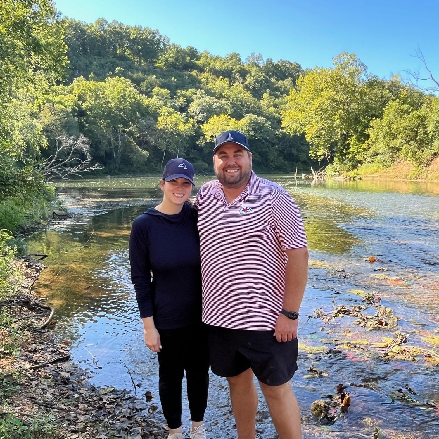 Jay showing Lucy his favorite place on earth - the McBride family farm in Lebanon, Mo. She's a big fan!