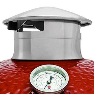 SmokeWare SS Vented Chimney Cap for Kamado Joe (R)