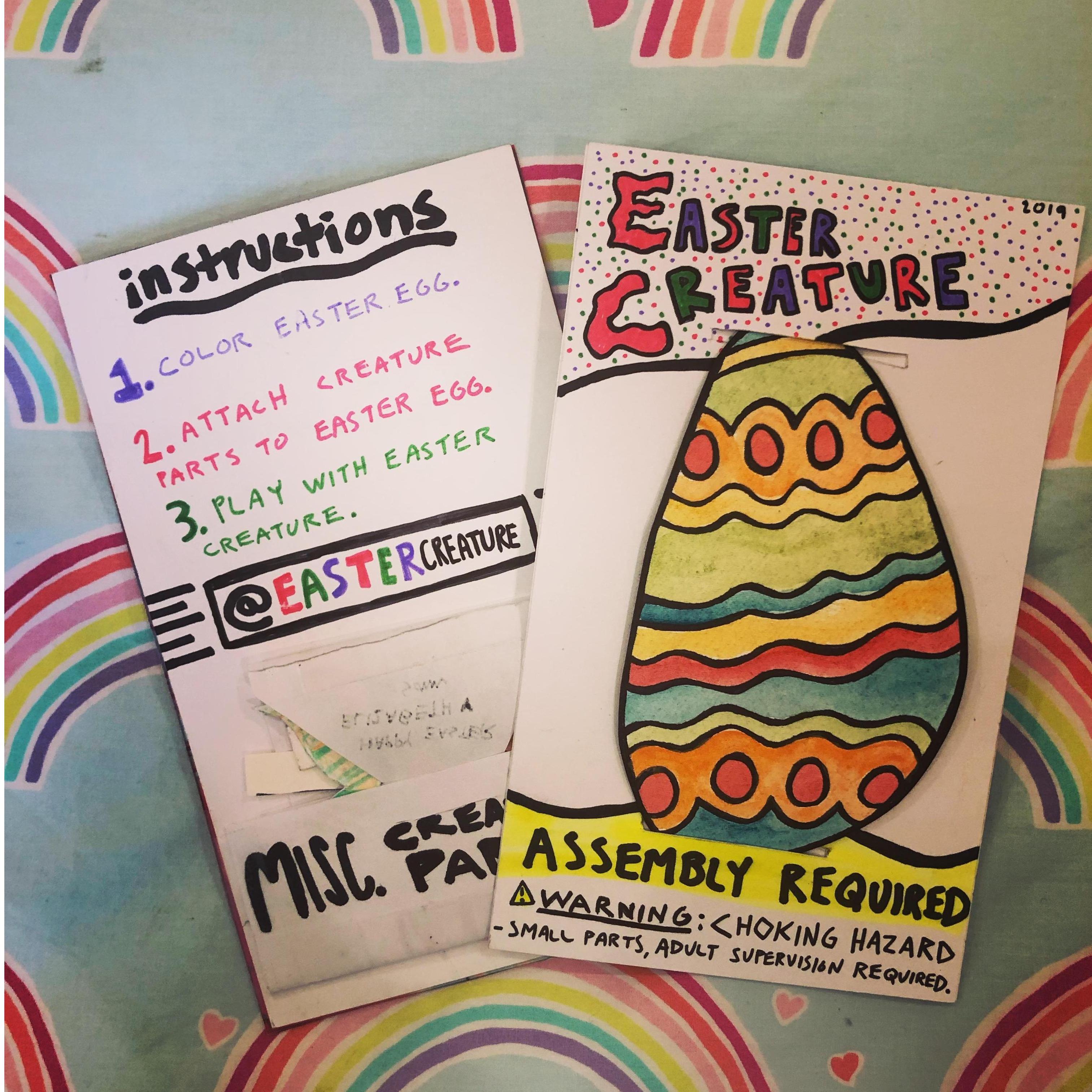 The Easter Creature. One of Sam's very thoughtful and creative gifts. This one went to Oxford, MS for Wil's graduation