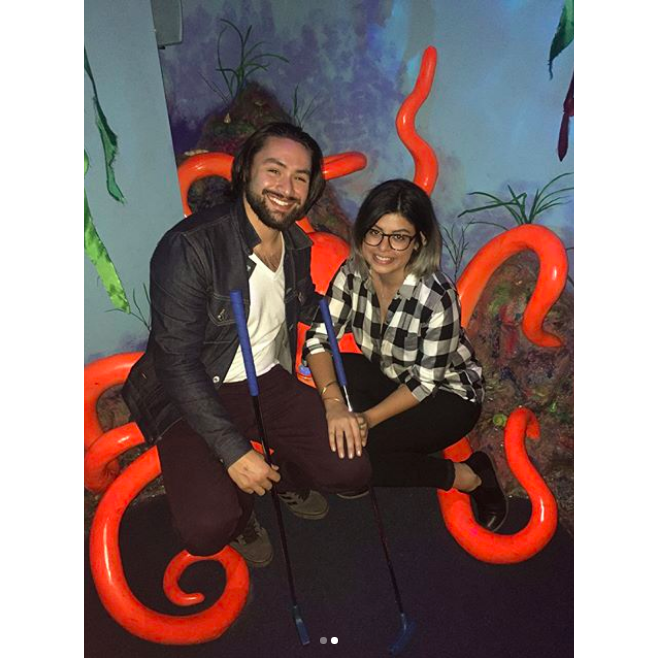 One of our earliest dates, circa January 2017. Misty beat Will at mini golf at Urban Putt in San Francisco, CA.
