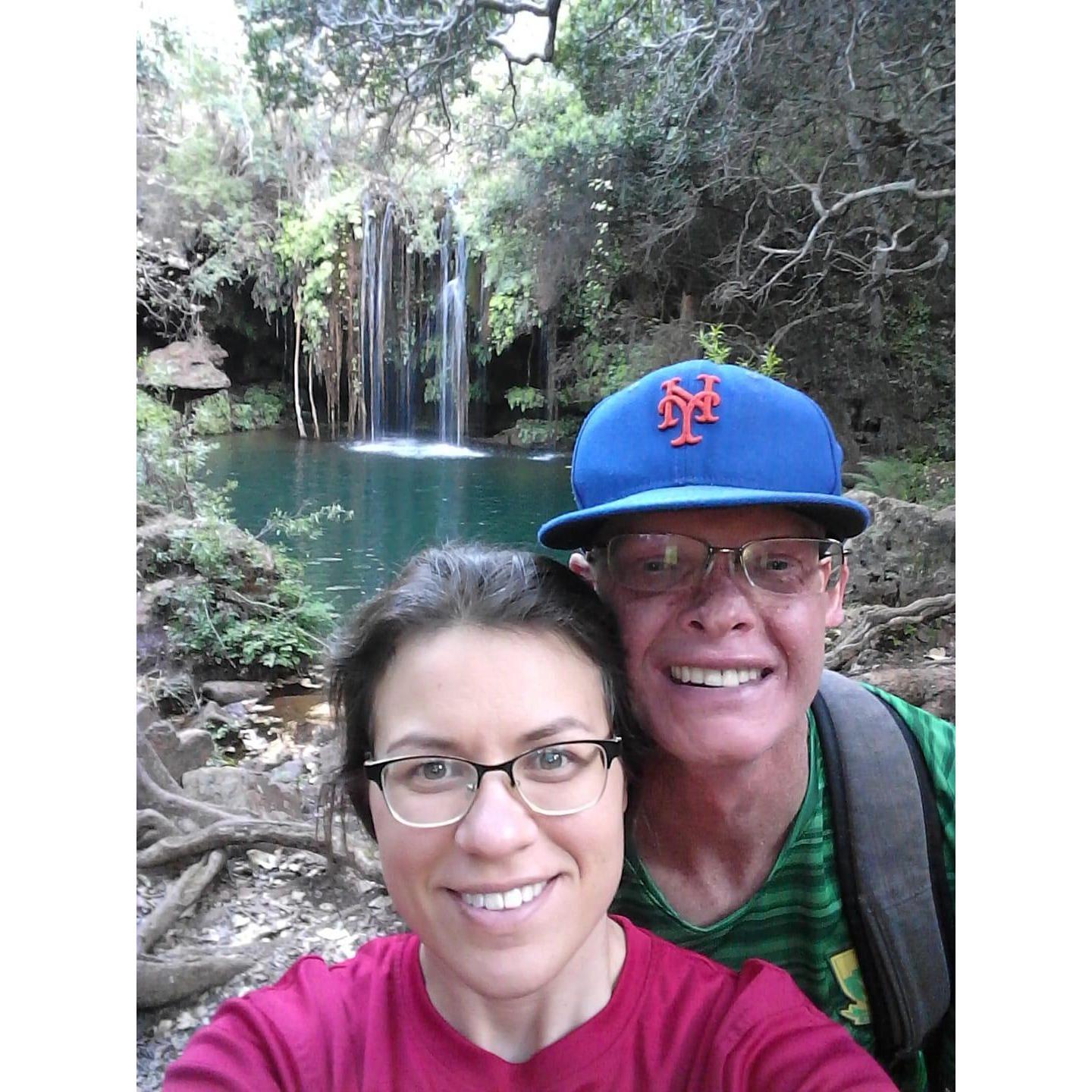 At Blyde River Canyon in South Africa, the day after we got engaged.