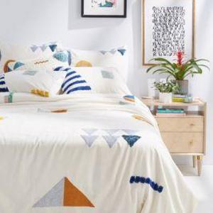 Geo-Embellished Duvet Cover - King