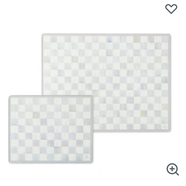 Check Glass Cutting Board, Set of 2