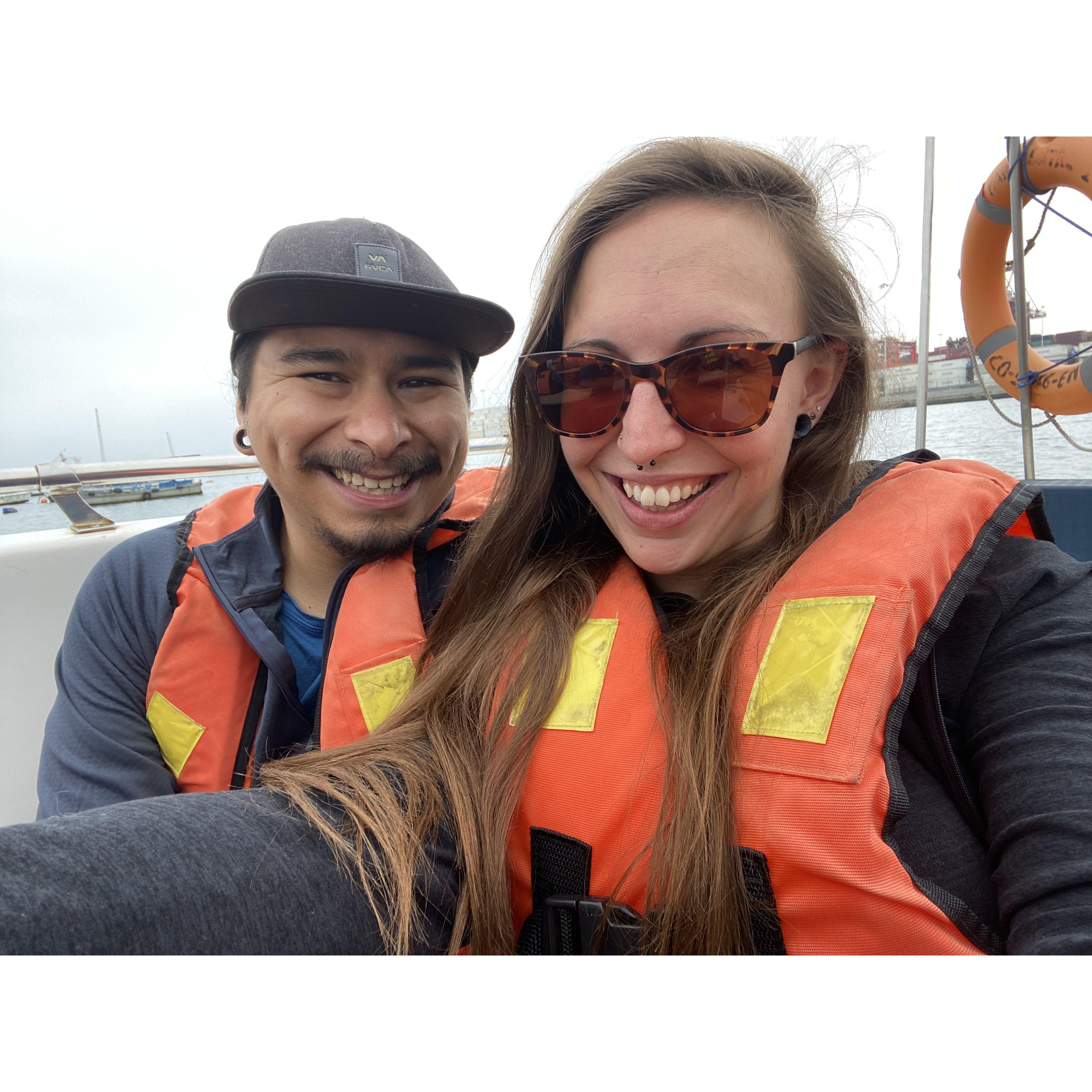 Moment before swimming with the sea lions in Peru!