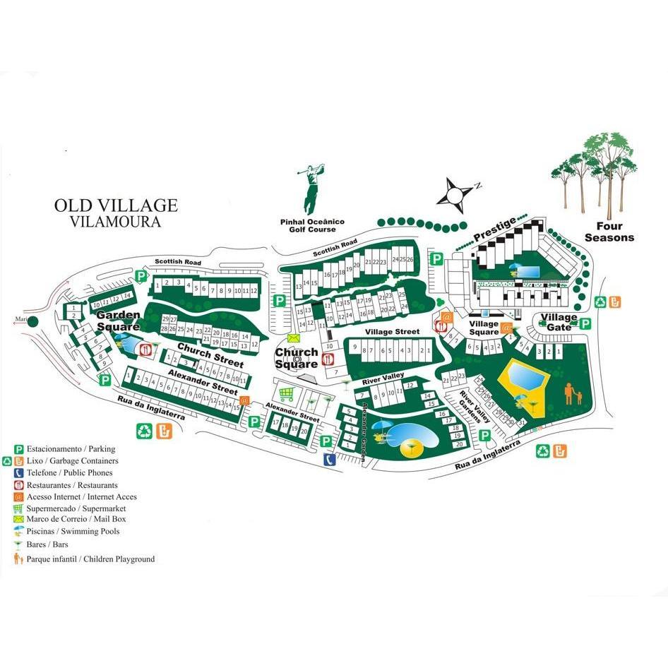 A map of Vilamoura Old Village