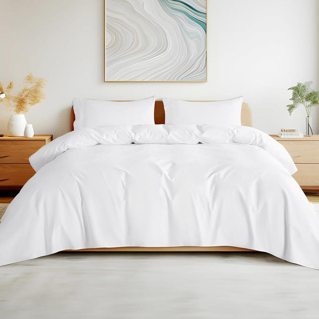 SONORO KATE 100% Egyptian Cotton Sheets - 800 Thread Count, Luxury Hotel Sateen Weave Sheets, Cooling, Soft & Breathable Bed Sheets Set, Fits 16" Deep Pocket - 4 PC (White,King)