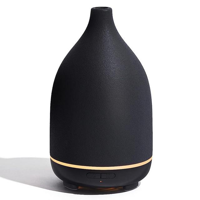 InnoGear Oil Diffuser, 150ML Handcrafted Ceramic Diffuser for Essential Oils Aromatherapy Diffuser Ultrasonic Cool Mist Humidifier with 2 Mist Modes Waterless Auto Off for Room Office, Ceramic Black