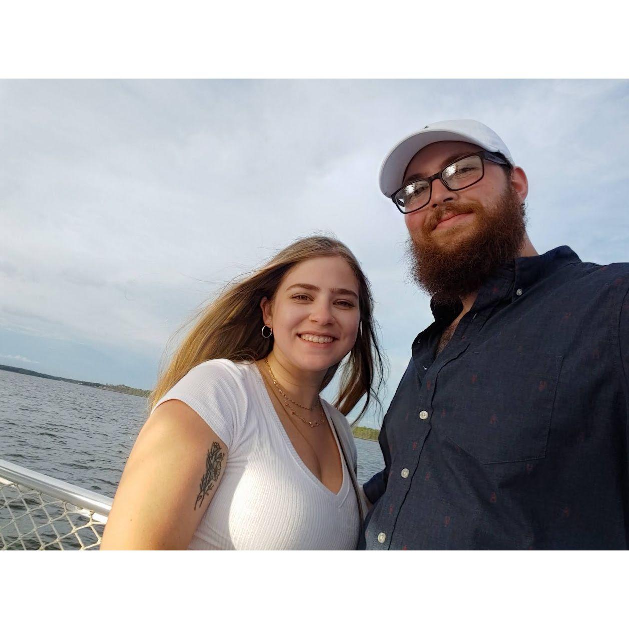 Our first time in Gulf Shores and our first time on a sailboat. It was a sunset cruise and super romantic.