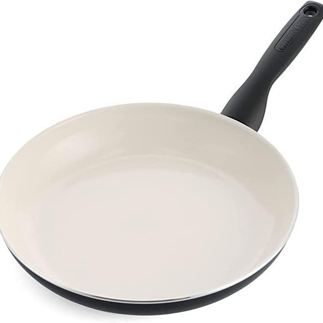 GreenPan Rio Healthy Ceramic Nonstick 10" Frying Pan Skillet, PFAS-Free, Dishwasher Safe, Black