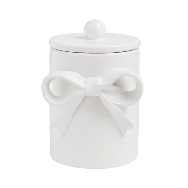 Mud Pie Ceramic Large Bow Canister