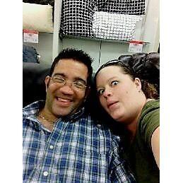 This was taken at the Athens, Ga mall! We used to go to the mall all the time to get out of the house and waste time! David was doing a quality check on a recliner (chuckles).