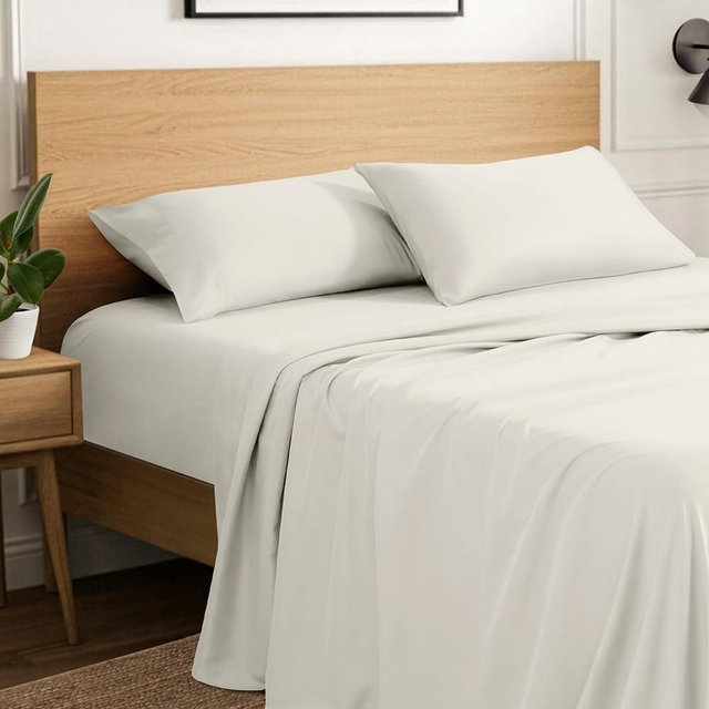 Ivy Union King Size Sheet Set - Ultra-Soft Cooling with Deep Pockets - Breathable, Easy-Fit - Hotel Luxury Bedding Sheets & Pillowcases (King, Cream)