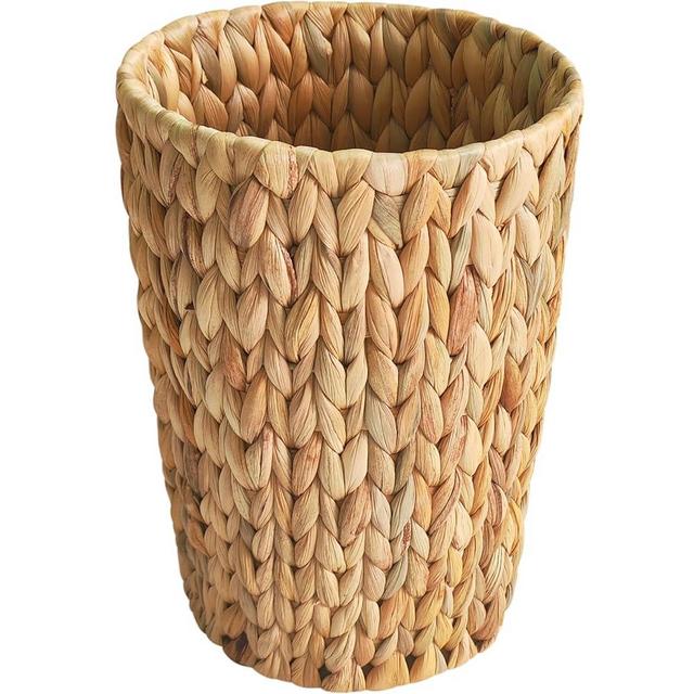 Endymion 2 Gallon Wicker Trash Can, Wicker Waste Basket for Bedroom, Boho Decor Farmhouse Small Bathroom Trash Can, Round