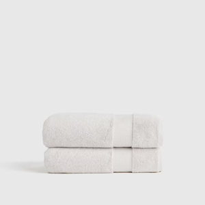 Turkish Ultra Luxe Plush Bath Towel (Set of 2) in Silver