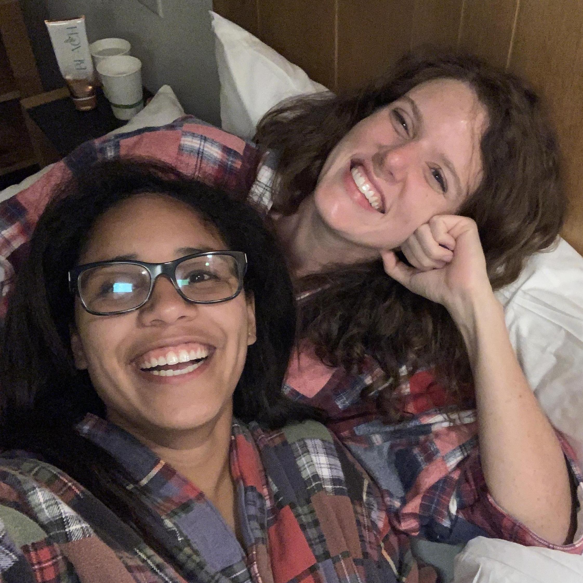 When in Vermont... wear flannel robes.