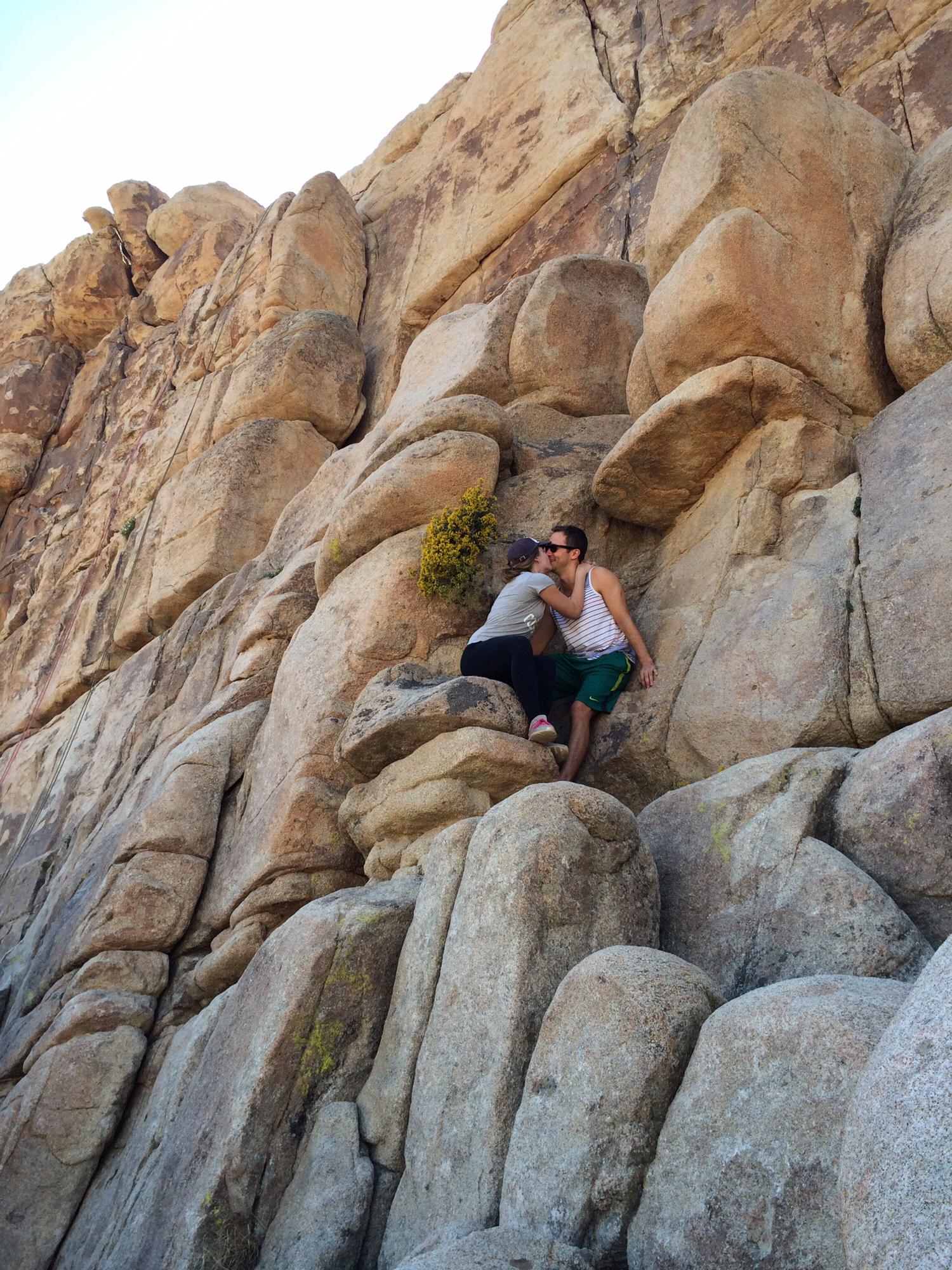 Camping and rock climbing at Joshua Tree