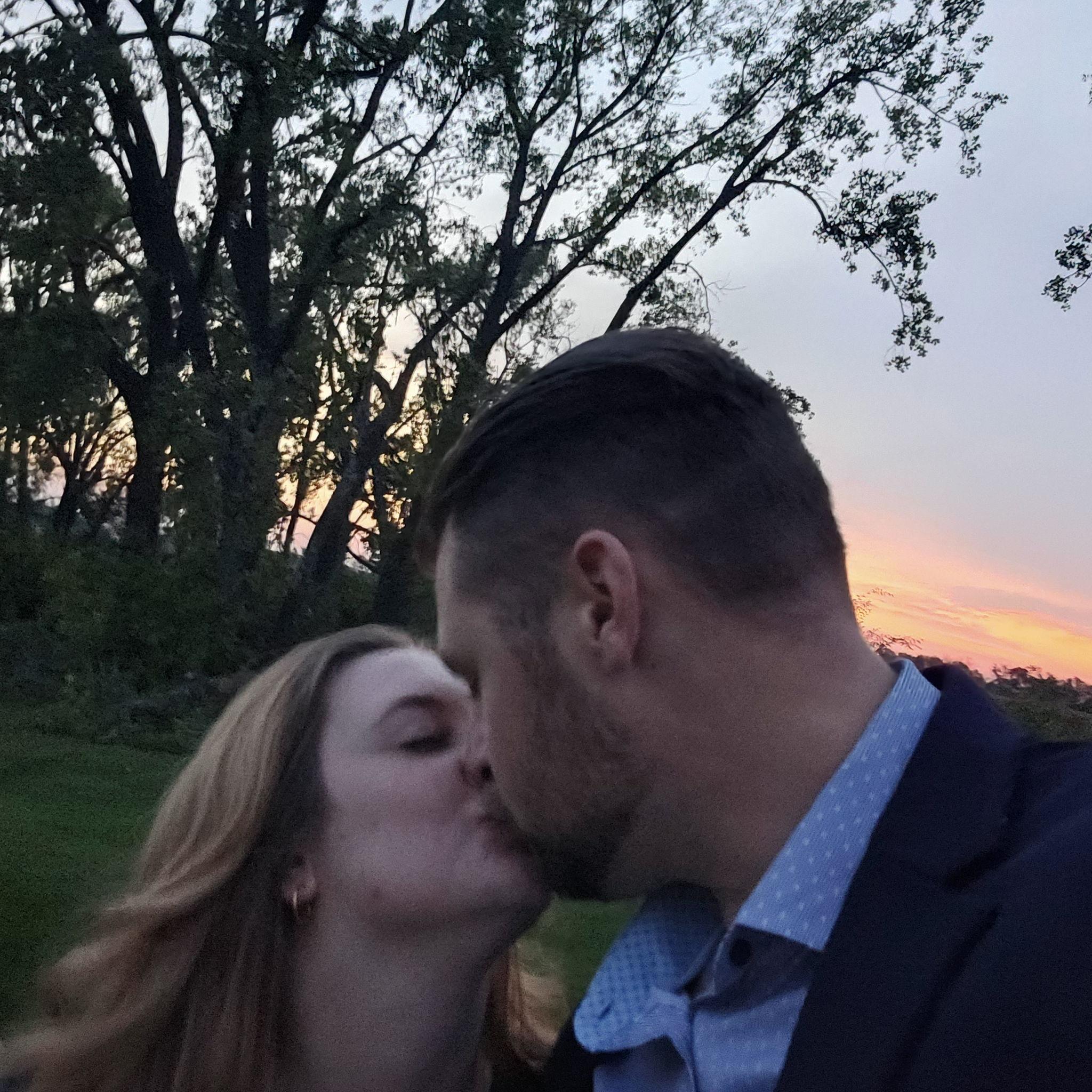 Russ and I at our friends Konner and Katie's Wedding