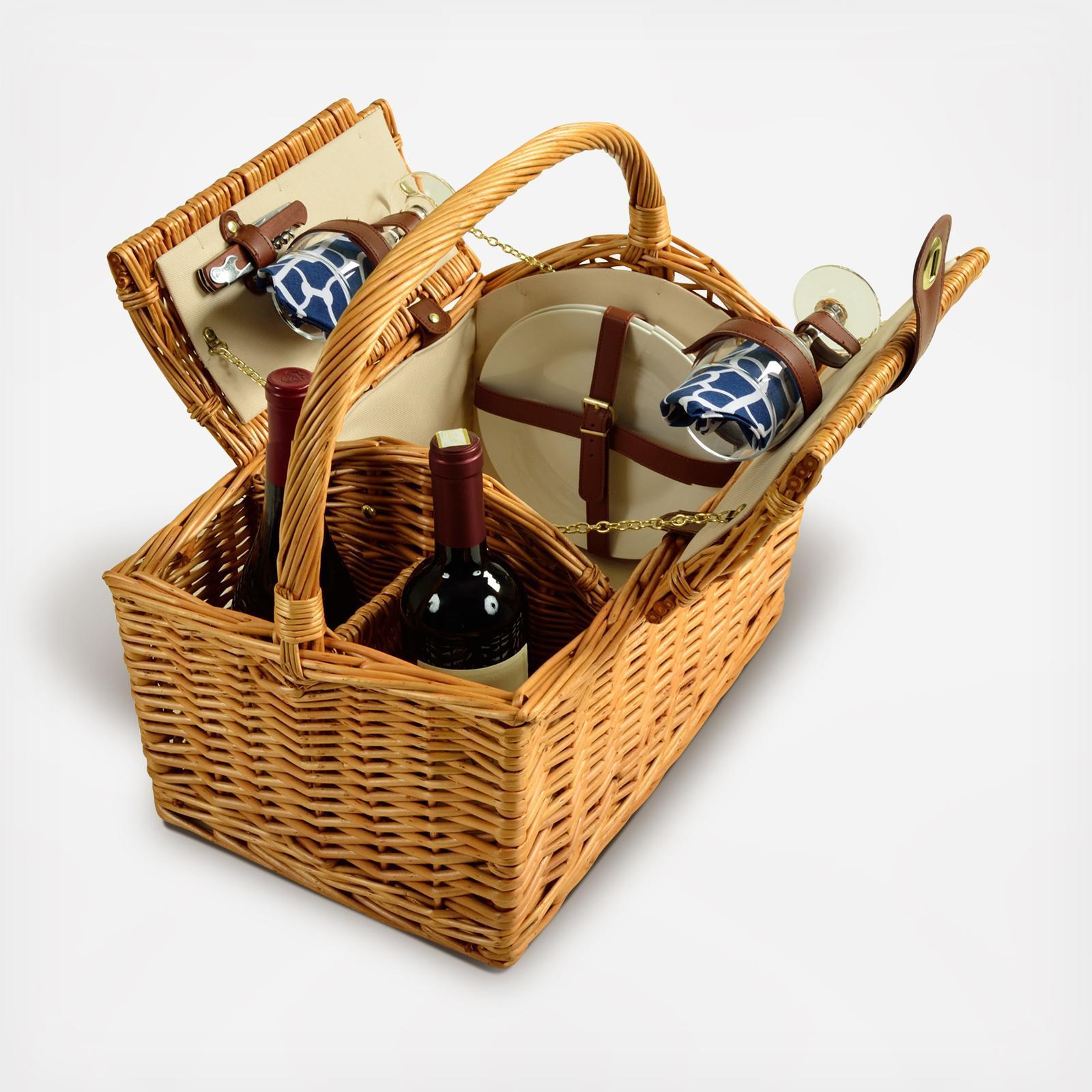 Picnic at Ascot, 2Person Vineyard Picnic Basket Zola