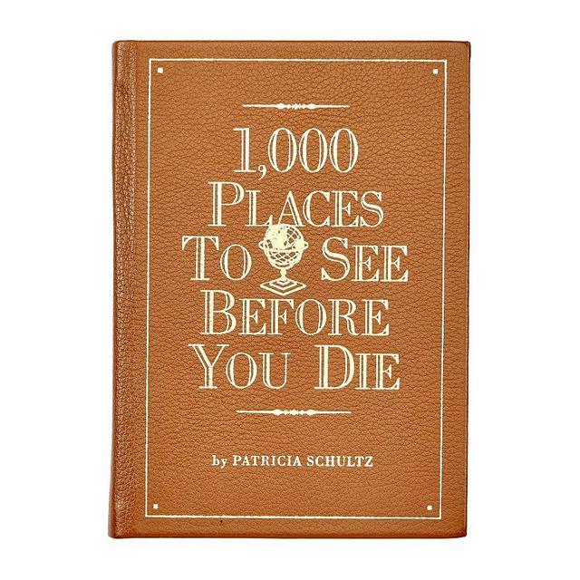1000 Places To See Leather Book, Tan