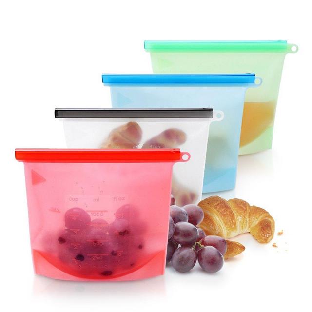 Zero-Waste Reusable Silicone Food Bags