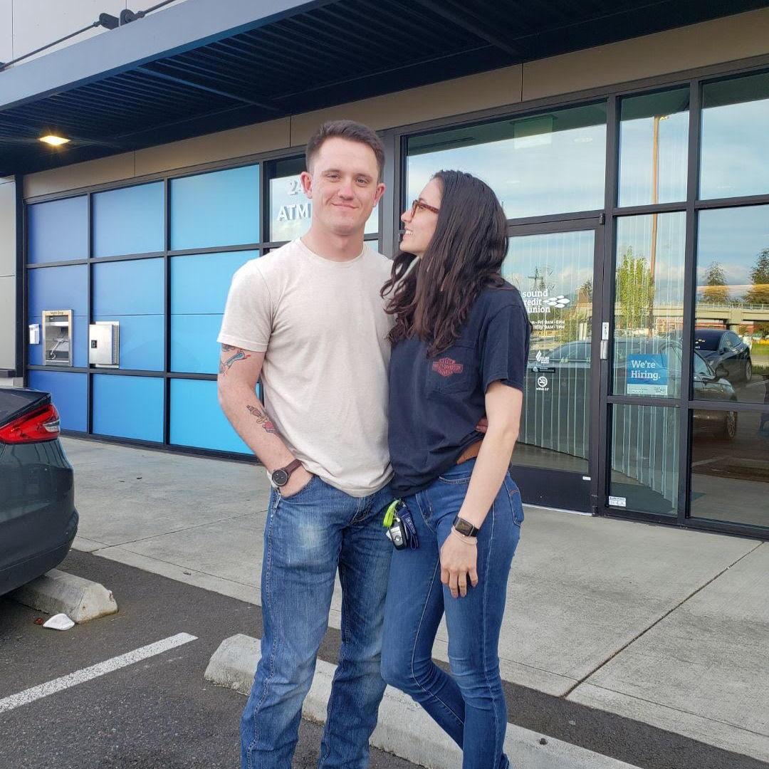 Jerrod's favorite photo, taken at dinner after moving all of Amanda's belongings into a U-Haul. (MAY 2022)