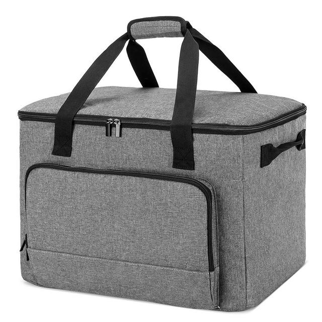 LUXJA Large Carrying Bag Compatible with Ninja Foodi Possible Cooker Pro, Carrying Case with Hard Bottom Pad Compatible with Ninja 8.5 Qt Multicooker, Gray