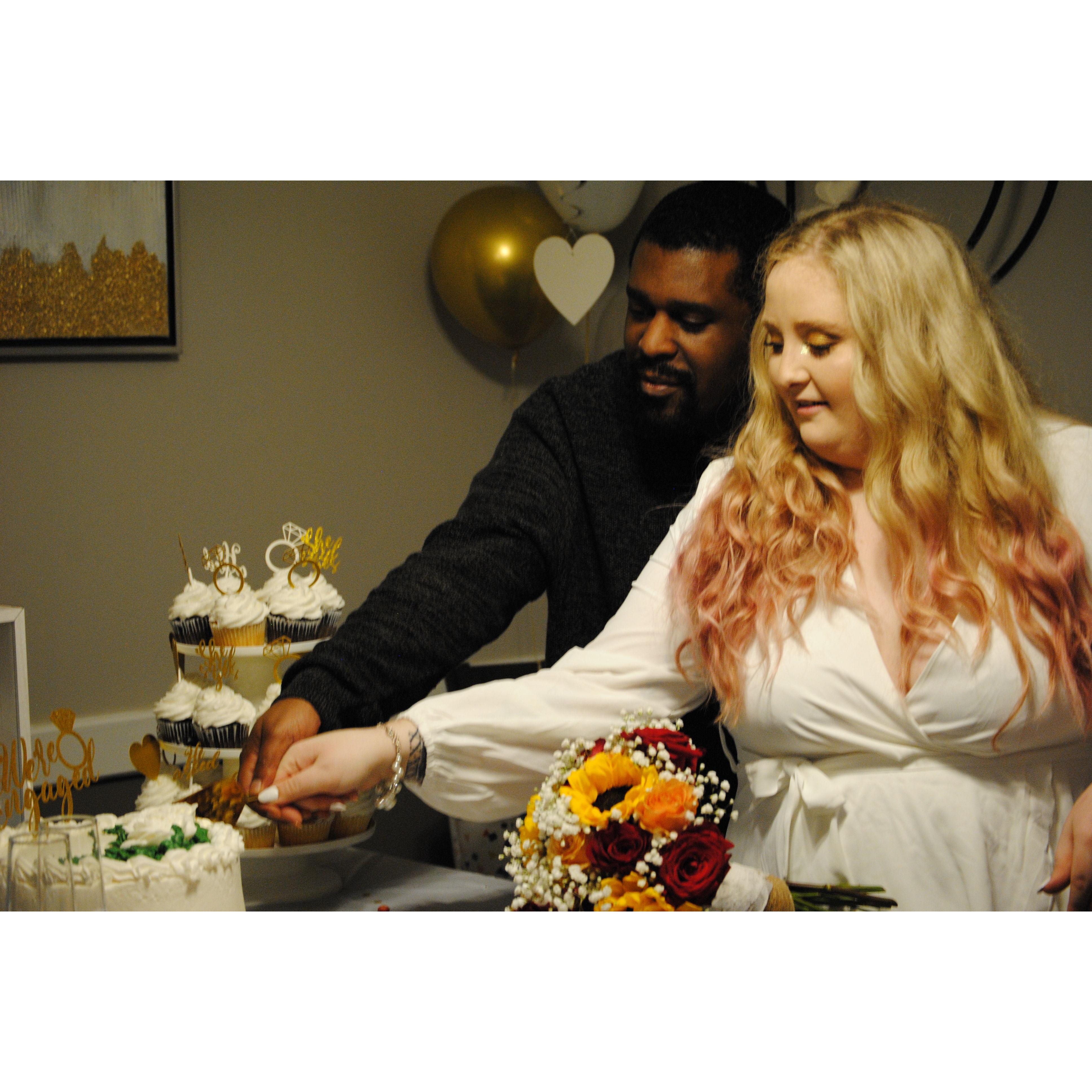 Cutting the cake
