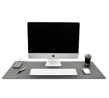 Wireless Charging Leather Desk Pad