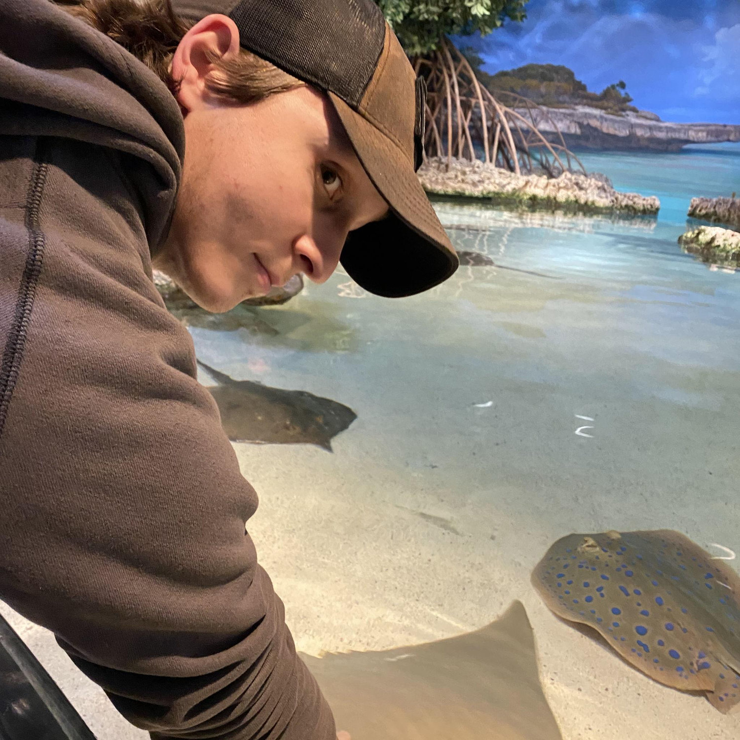 Our first anniversary together we took a trip to Boston to the aquarium