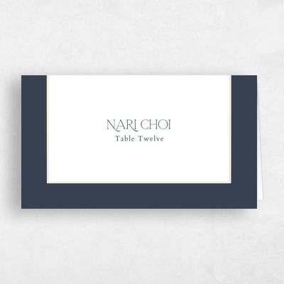 White Destination Wedding Place Card - Tramonti