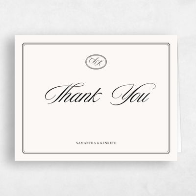Beige Wedding Thank You - Cillian Landscape