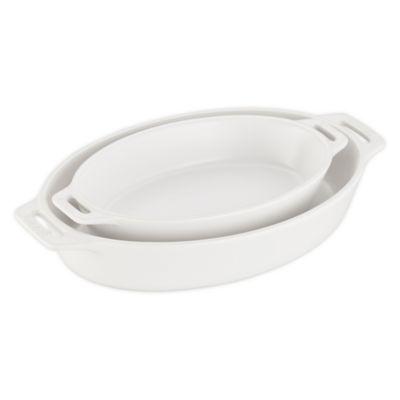 Staub 2-Piece Oval Baking Dishes Set in White