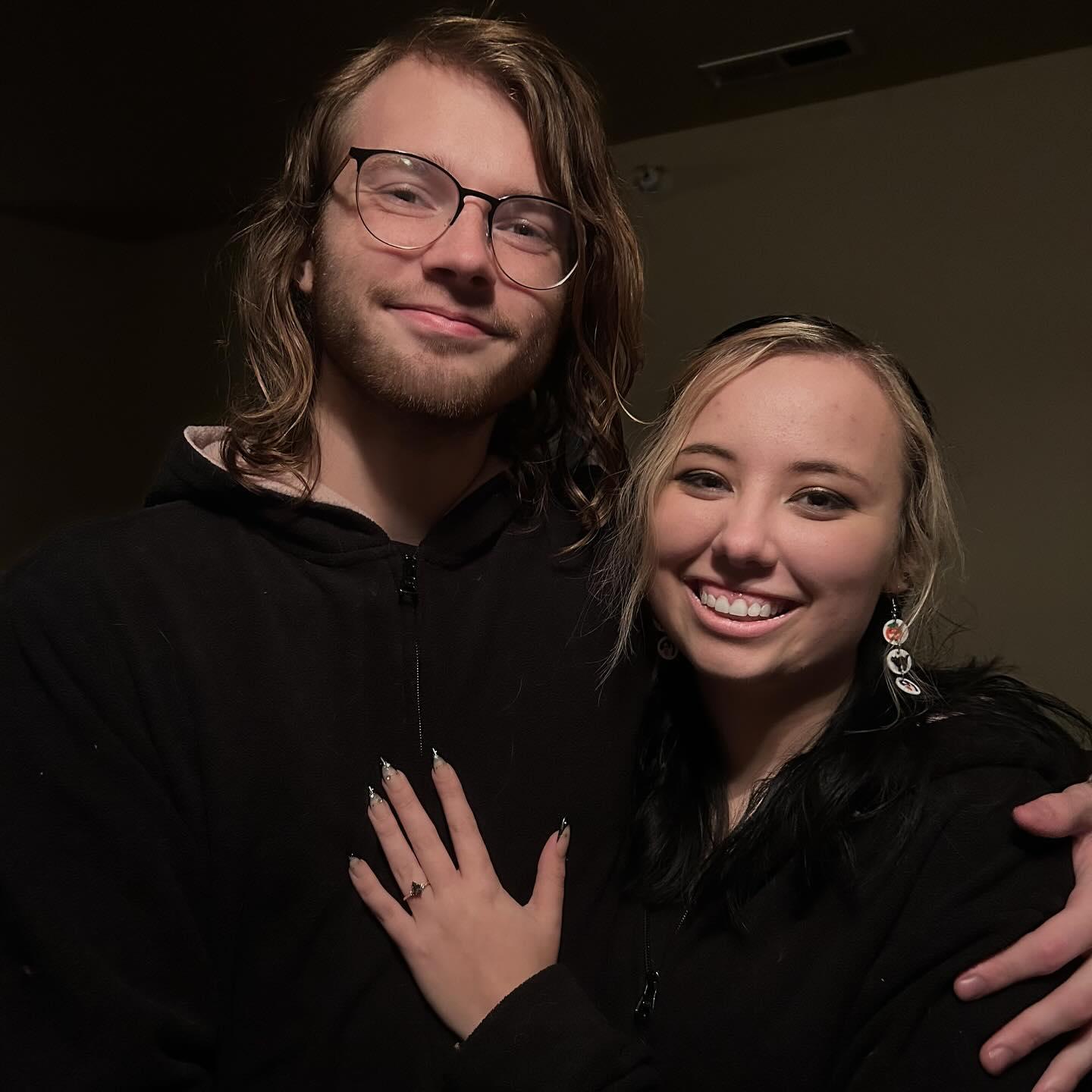 Night of our engagement (in matching bat pajamas)