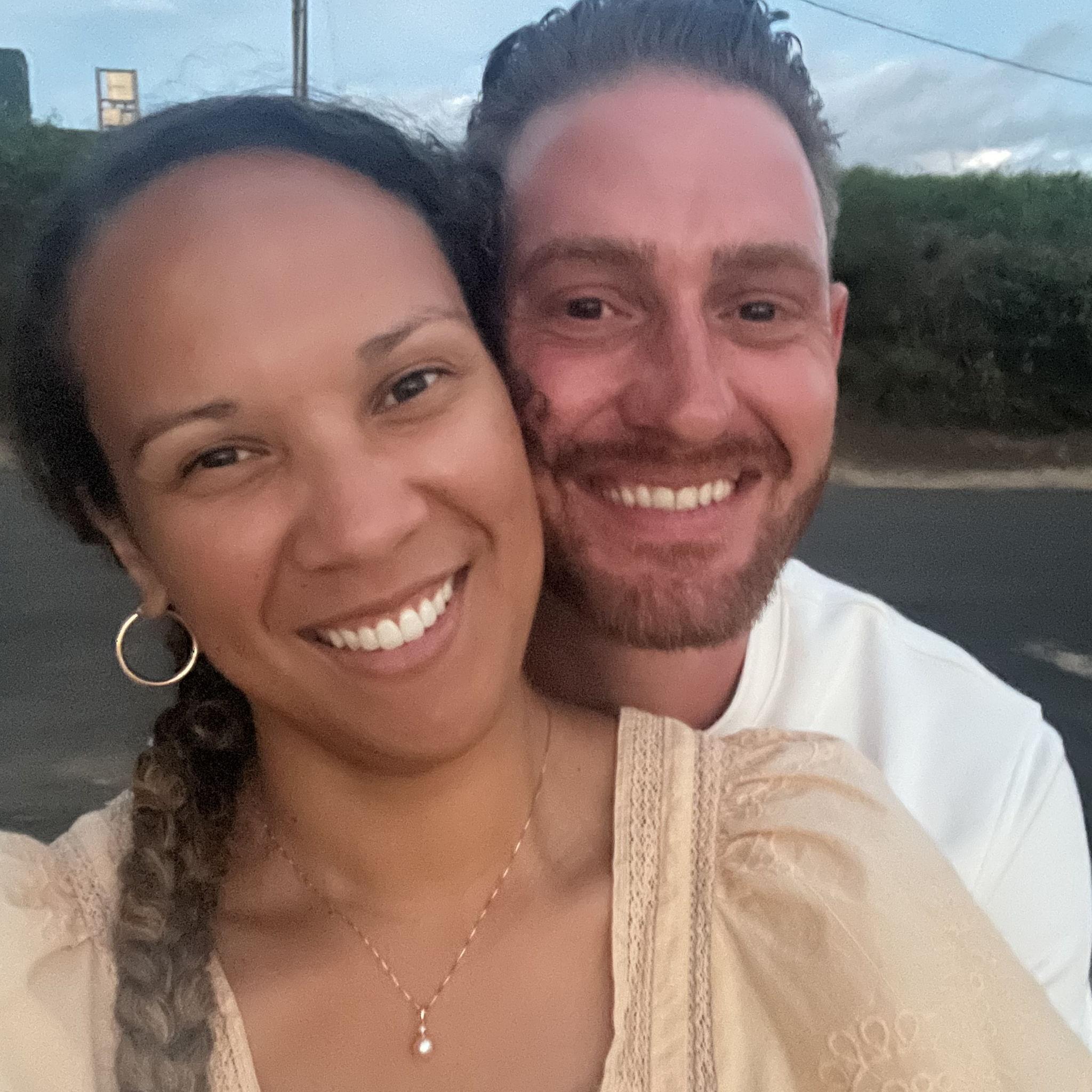 Catching sunset together with Leilani wearing the gift Jereme gave