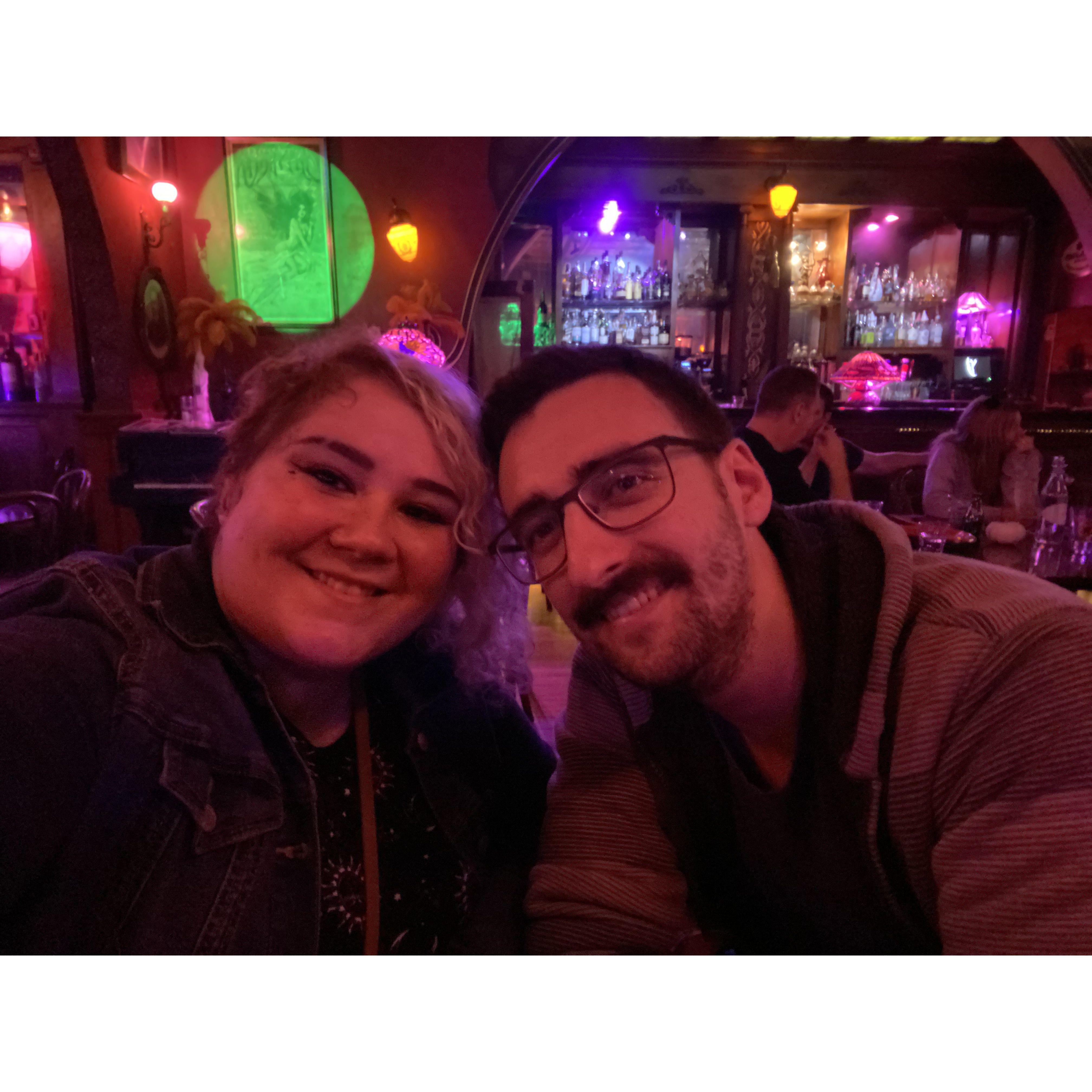 A Photo taken at Shakers Cigar Bar right befor Daniel and Omega did a Ghost tour of the Cigar Bar.