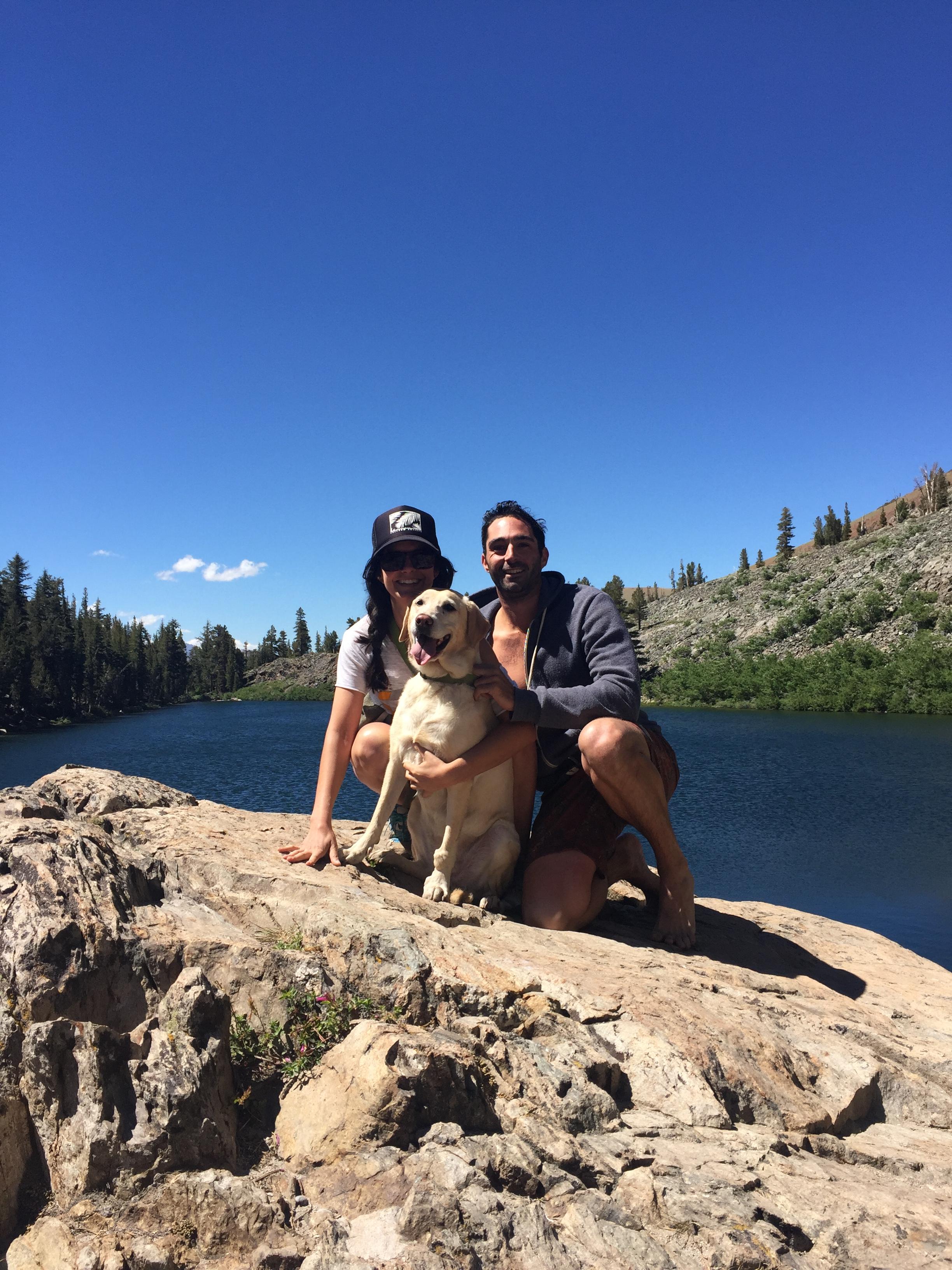 Hiking during our anniversary trip to Mammoth