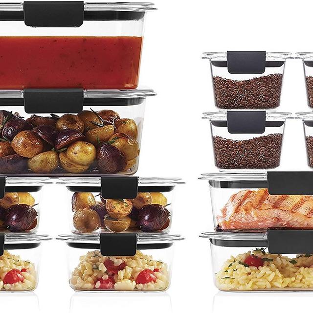 Rubbermaid Brilliance Storage Plastic Lids | BPA Free, Leak Proof Food Container, Clear, 24-Piece