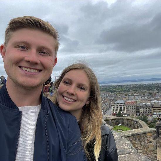 Enjoying the Edinburgh Castle in Edinburgh, Scotland. August 2022.