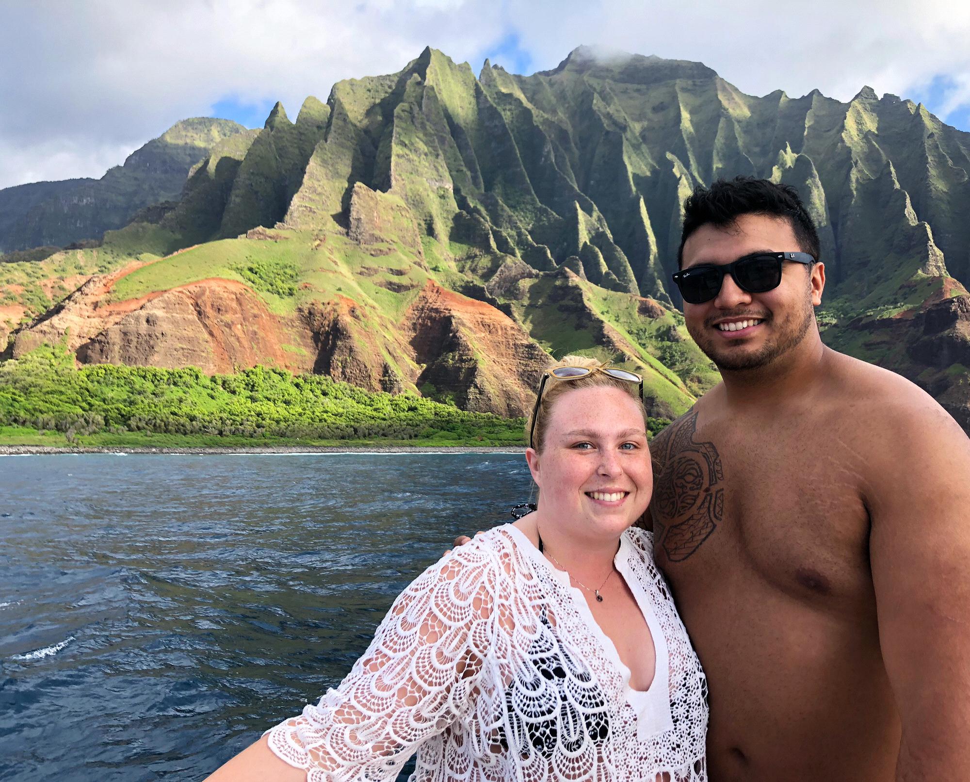Beautiful Kauai Mountains on our boating excursion!