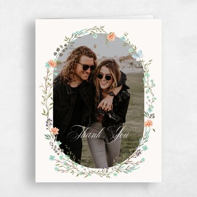 Beige Wedding Thank You - Papillon Photo