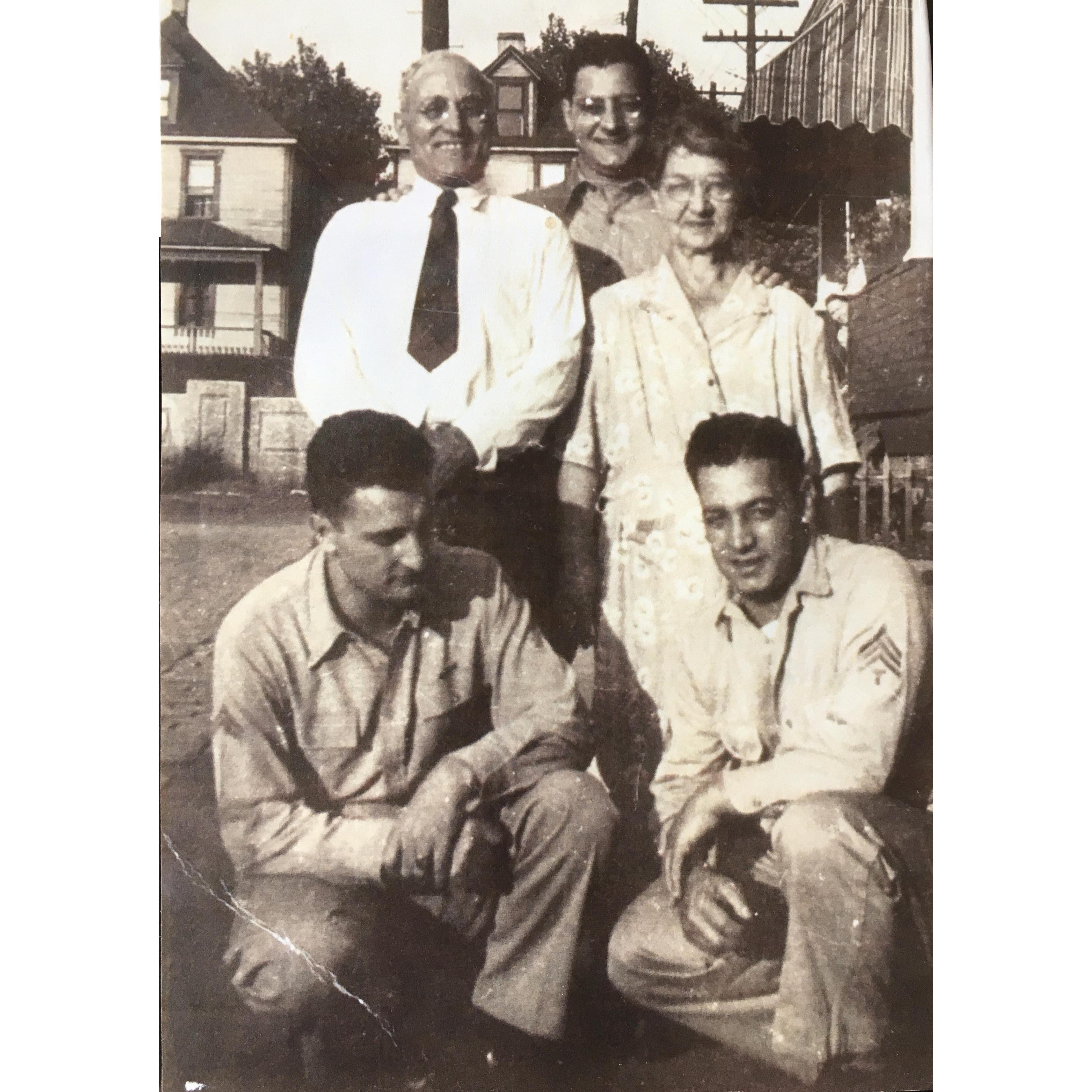 Steven's grandfather with his brothers and parents. They will be attending in spirit.