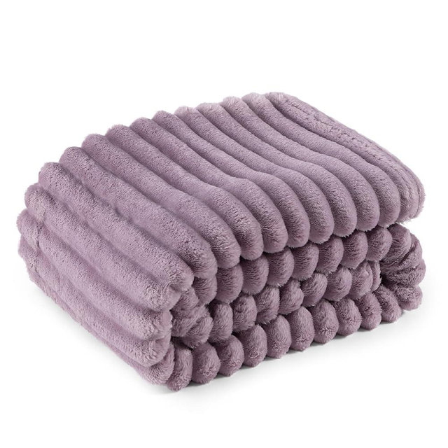 Bedsure Light Purple Fleece Blanket for Couch - Super Soft Cozy Blankets for Women, Cute Small Blanket for Girls, 50x70 Inches