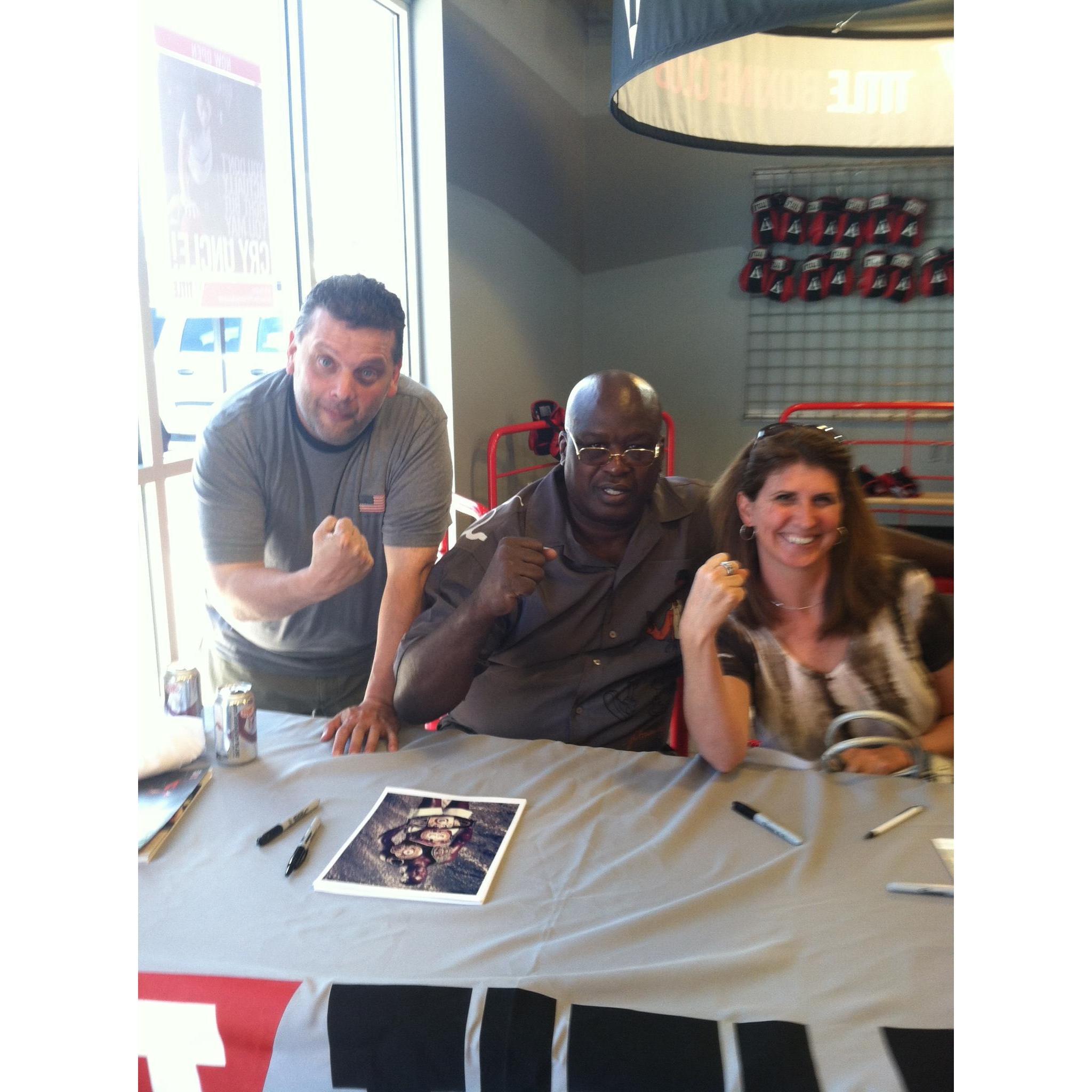 Hangin' with the heavyweight champion, Buster Douglas.