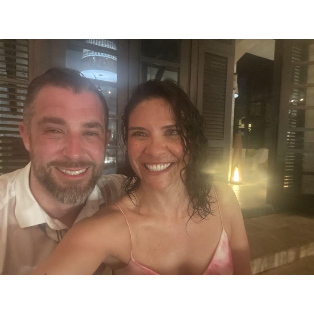 2024: While in the Virgin Islands for a dear friend's wedding, Laura and Cam got completely drenched during the reception. No notes! It was awesome!