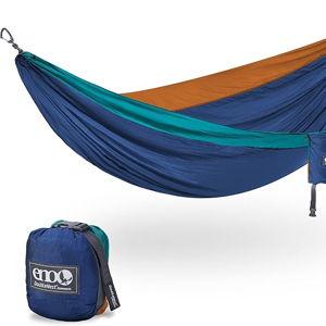 ENO DoubleNest Hammock - Lightweight, Portable, 1 to 2 Person Hammock - for Camping, Hiking, Backpacking, Travel, a Festival, or The Beach - Aqua/Sapphire/Amber