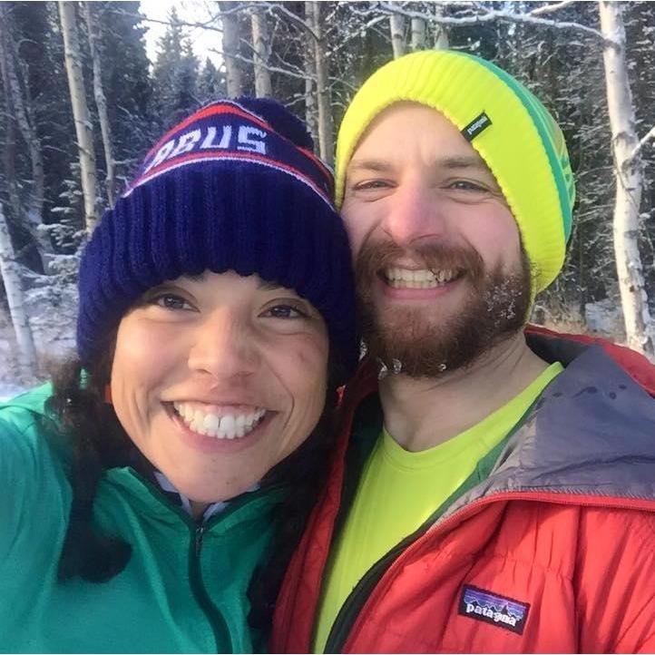 Our first photo together at the Smokejumper Trailhead.