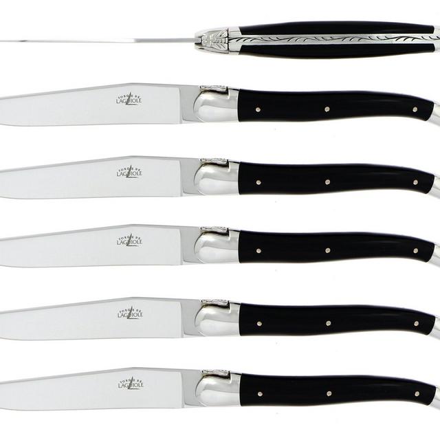 Table knives, high polished finish with black acrylic handle