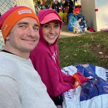 NYC 2023, waiting to start the marathon