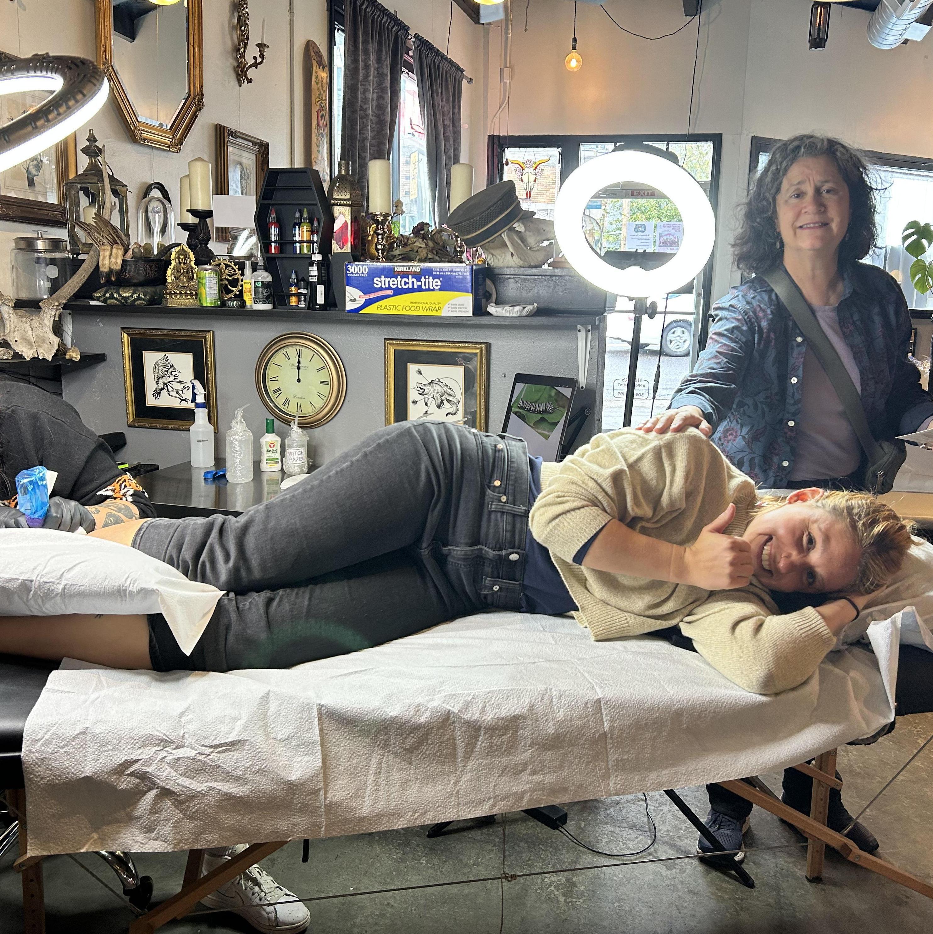 Janetta getting tattooed with Kerry up next