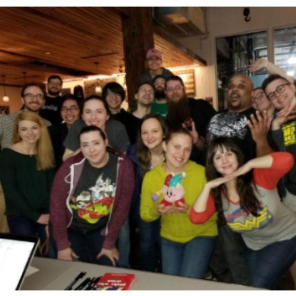 Our first photo ever taken together from our first (non climbing related) date at Vasen Brewing Company
